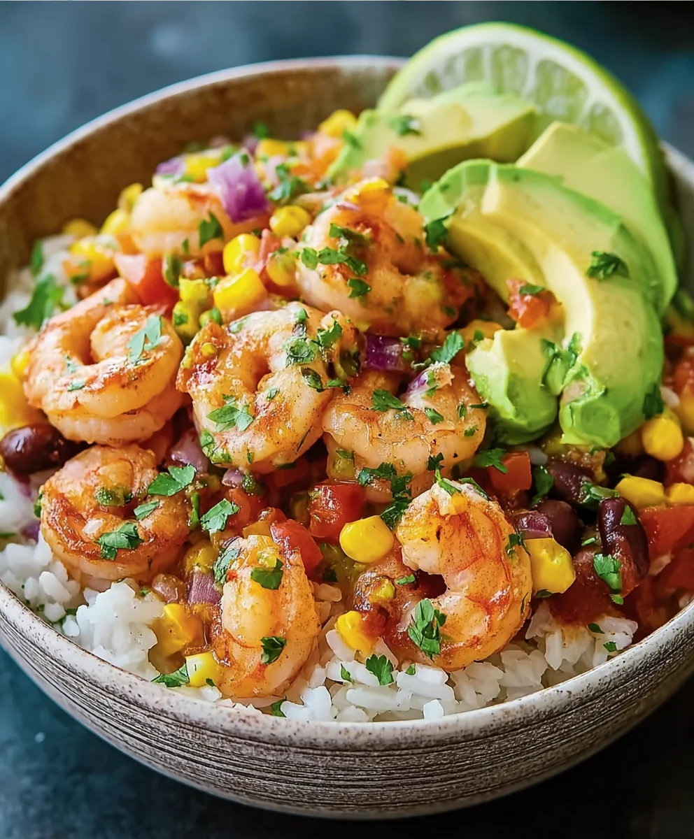 Vibrant Fiesta Shrimp Rice Bowl: Dinner Ready in Minutes!
