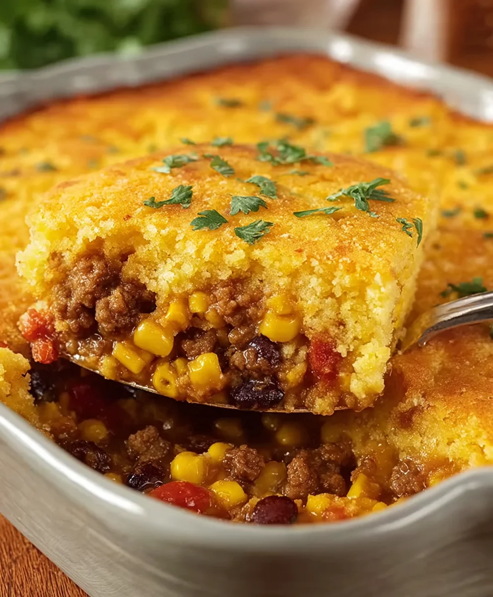 Cowboy Cornbread Casserole: Hearty Beef & Cheesy Delight