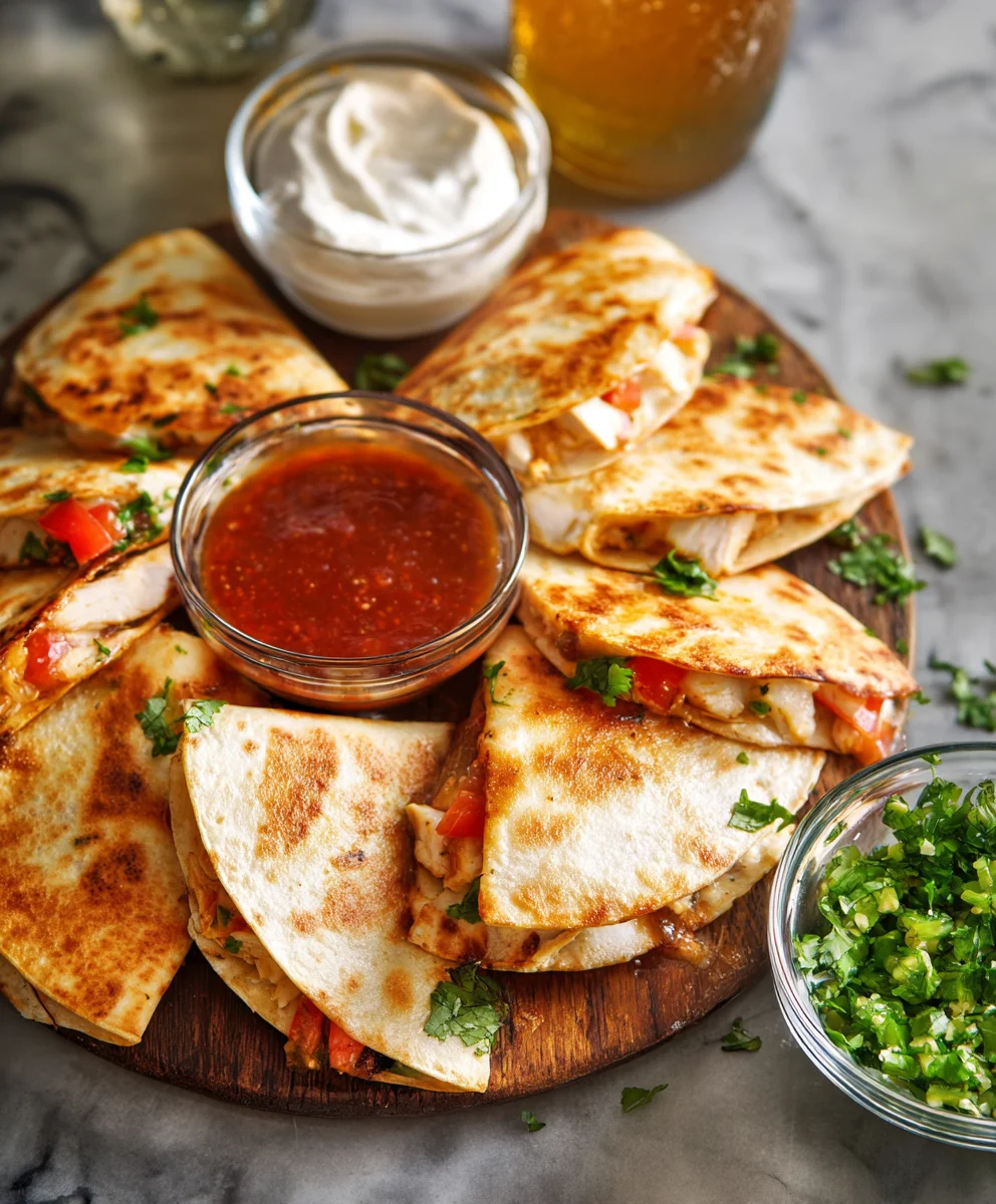Easy Mini Chicken Quesadillas- Quick & Tasty Meal