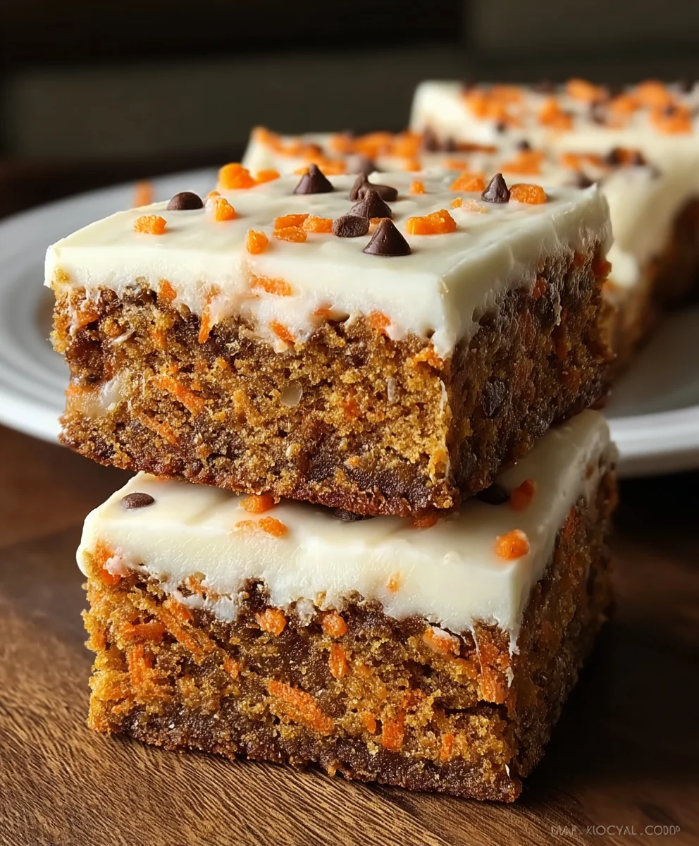 Easy Carrot Cake Bars - Delicious Dessert Recipe