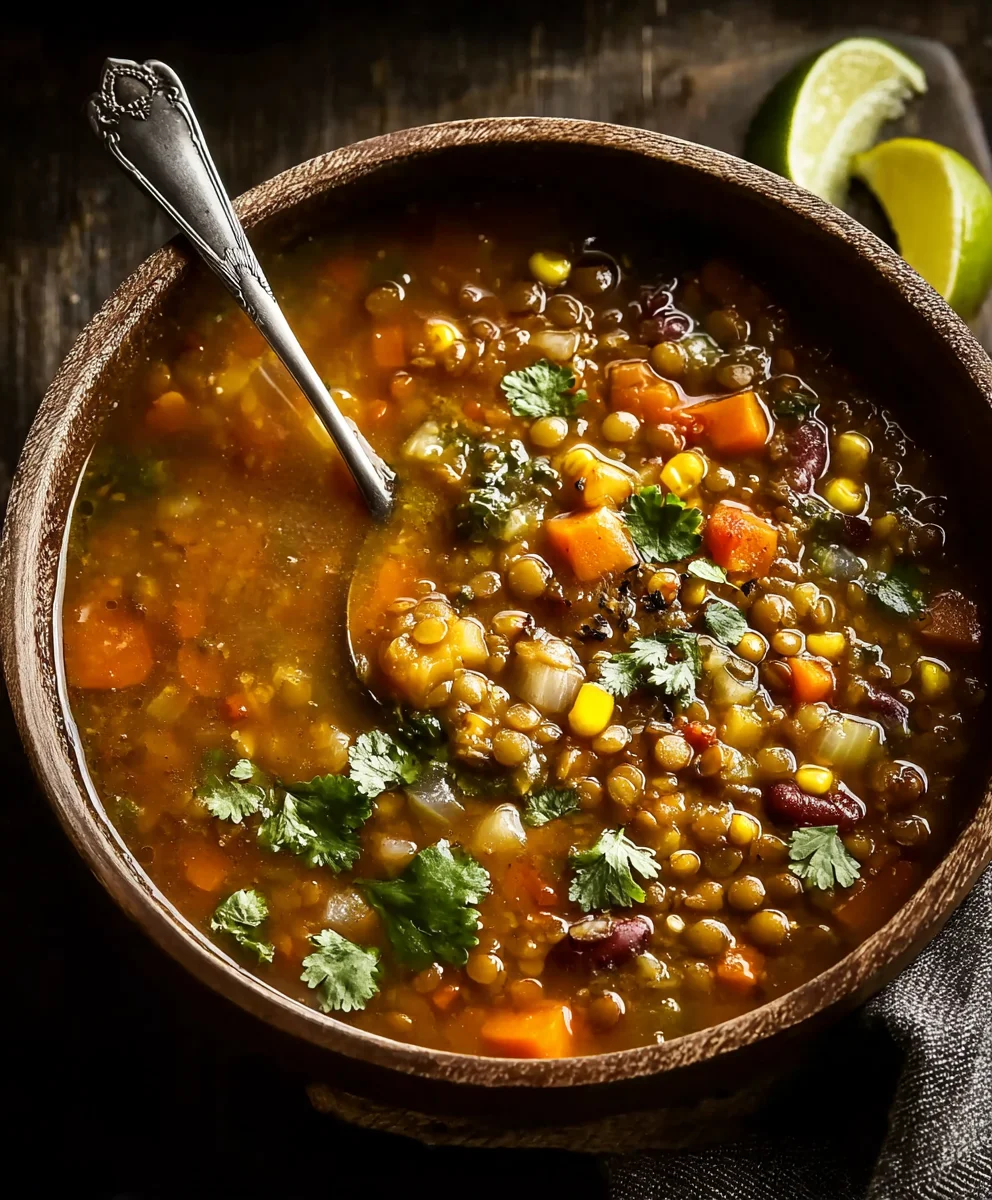 Hearty Mexican Lentil Soup - Easy & Flavorful