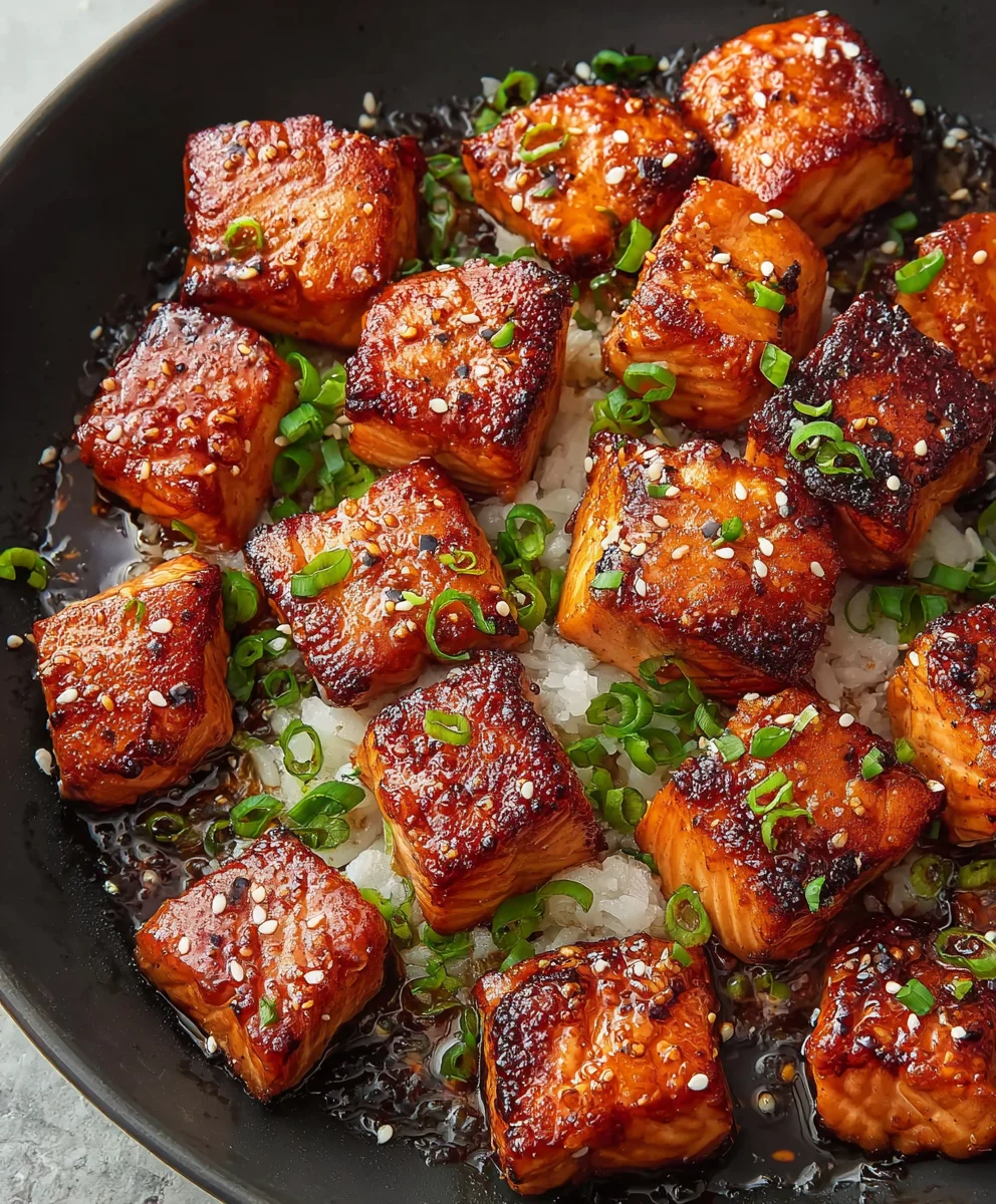 Quick Honey Garlic Salmon Bites - Easy & Delicious