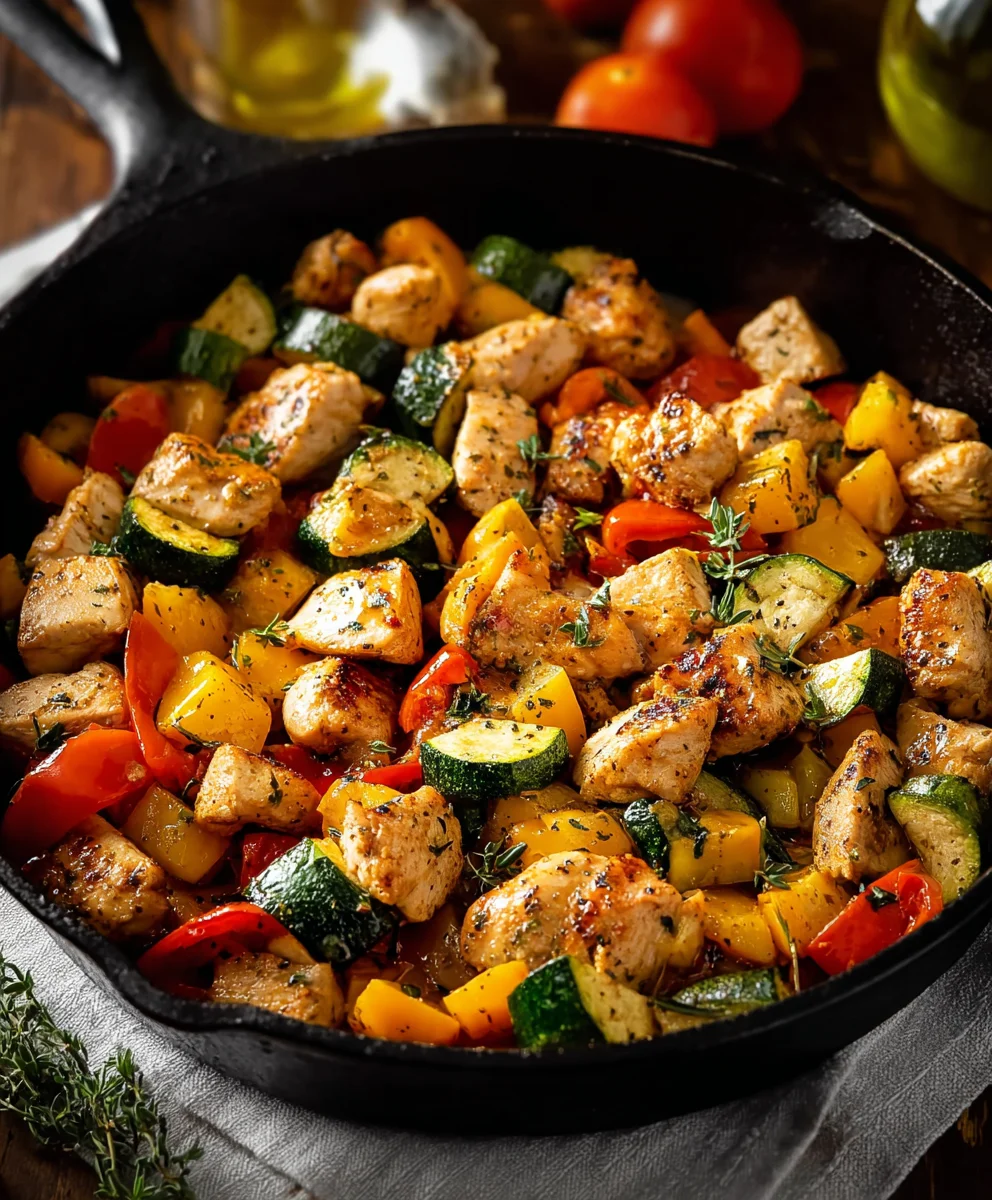 Easy Chicken & Veggie Skillet Dinner