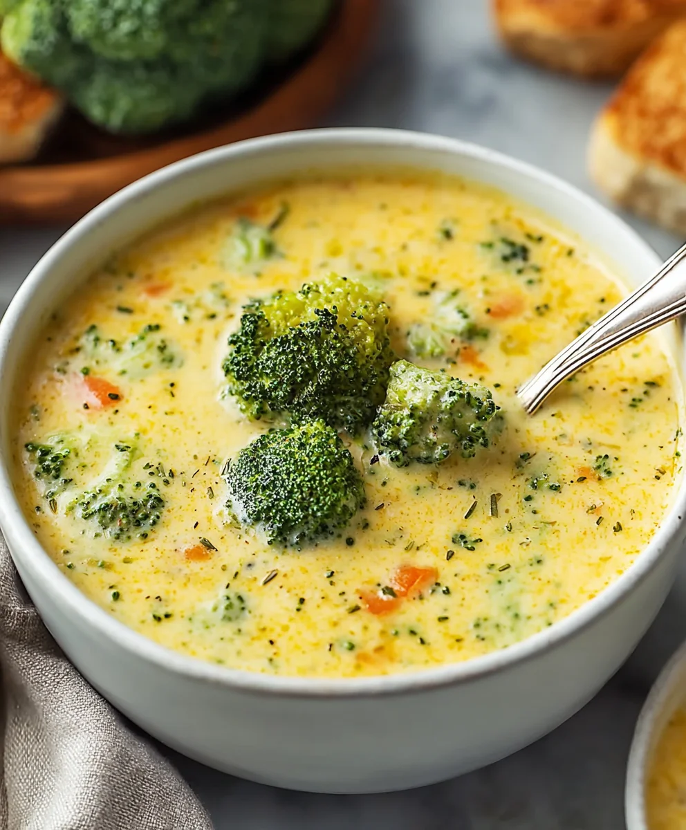 High Protein Broccoli Cheddar Soup Recipe