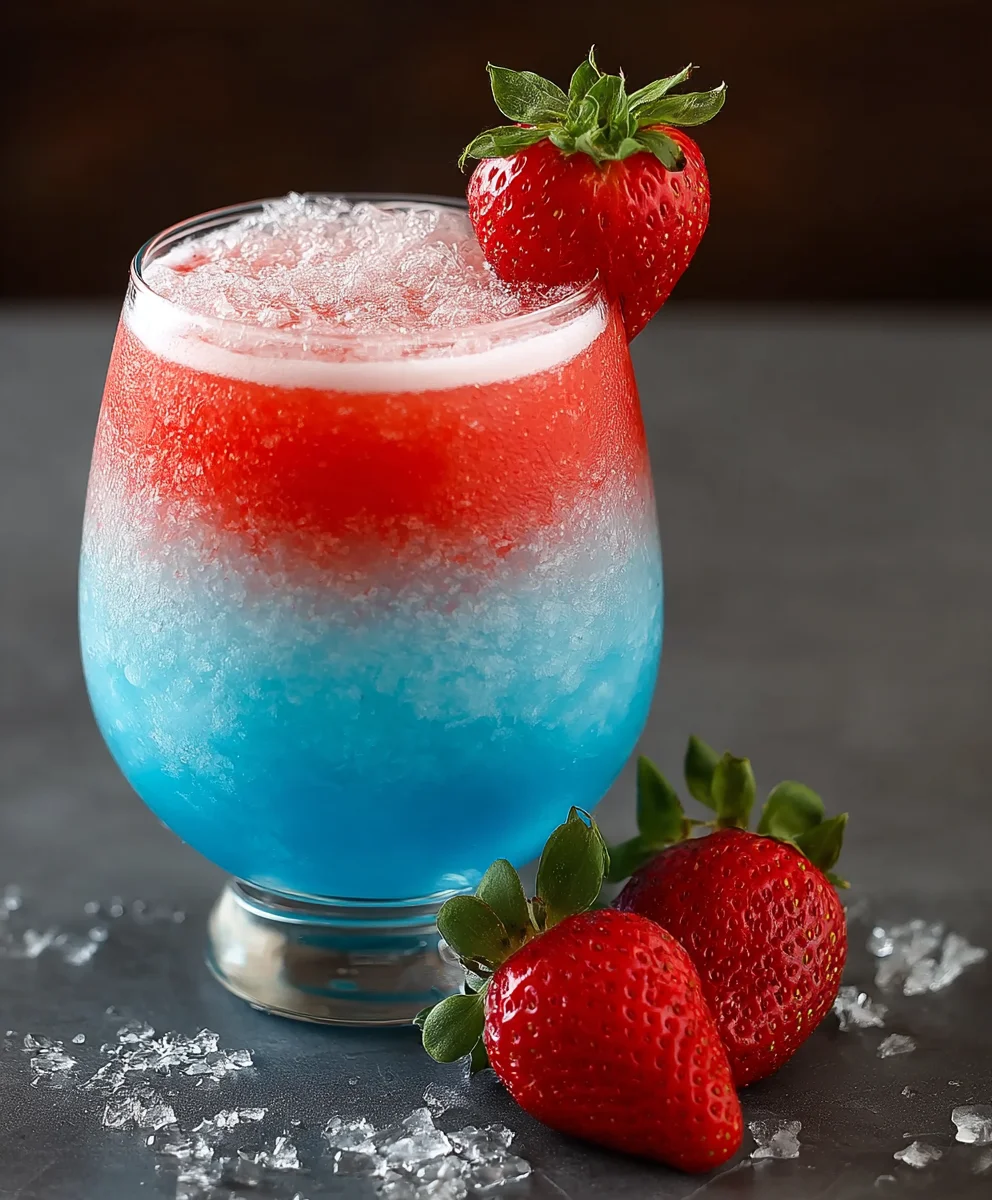 Patron Strawberry Blue Hawaiian Cocktail - Refreshing Recipe