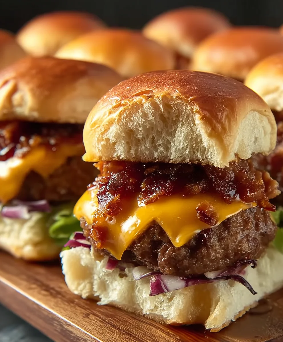 Juicy BBQ Cheeseburger Sliders - Easy Party Bites