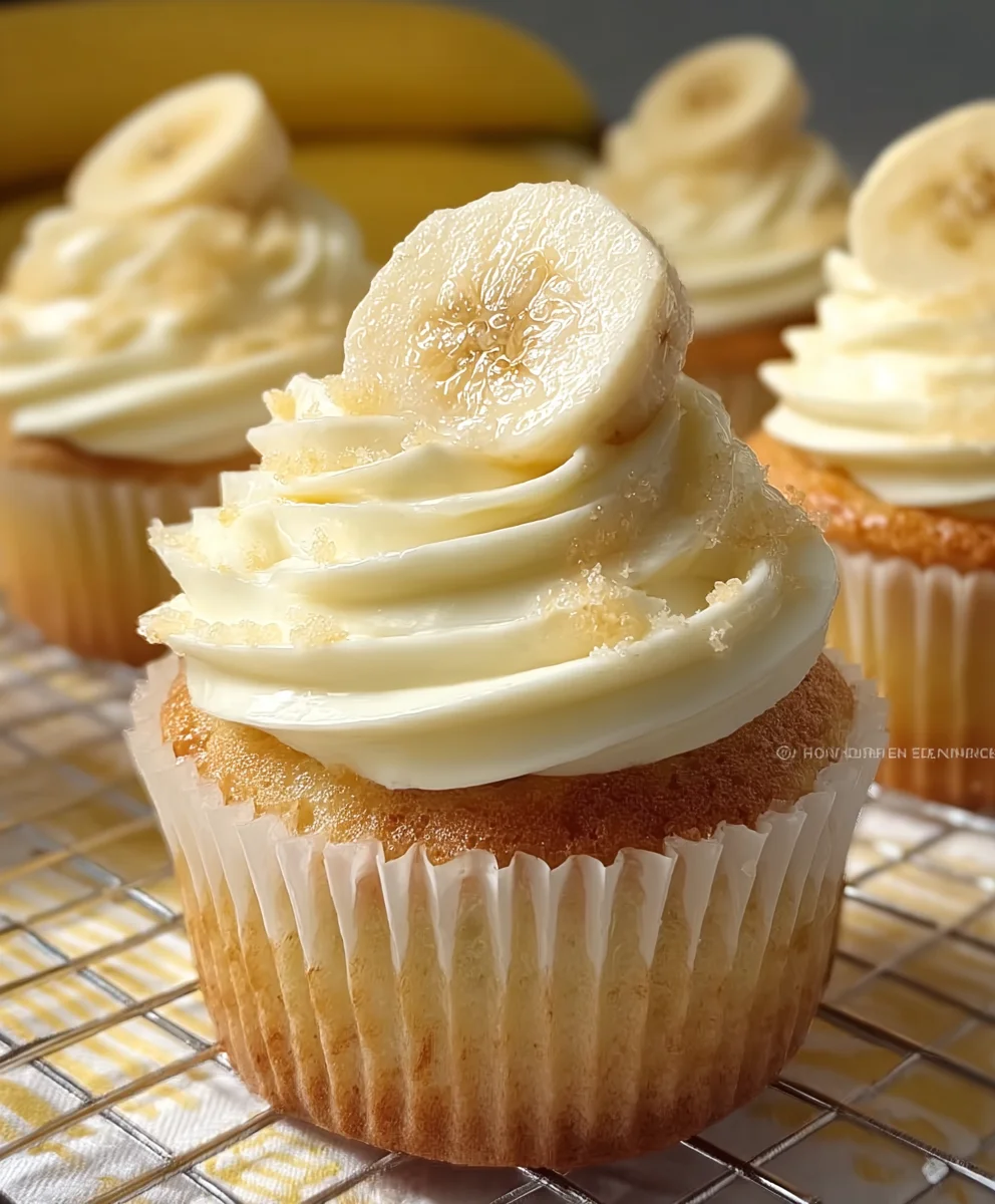 Delicious Banana Cream Cupcakes - Easy Homemade Recipe