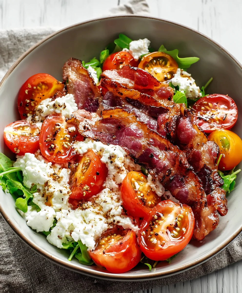 BLT Cottage Cheese Bowl- Easy & Delicious Protein Meal