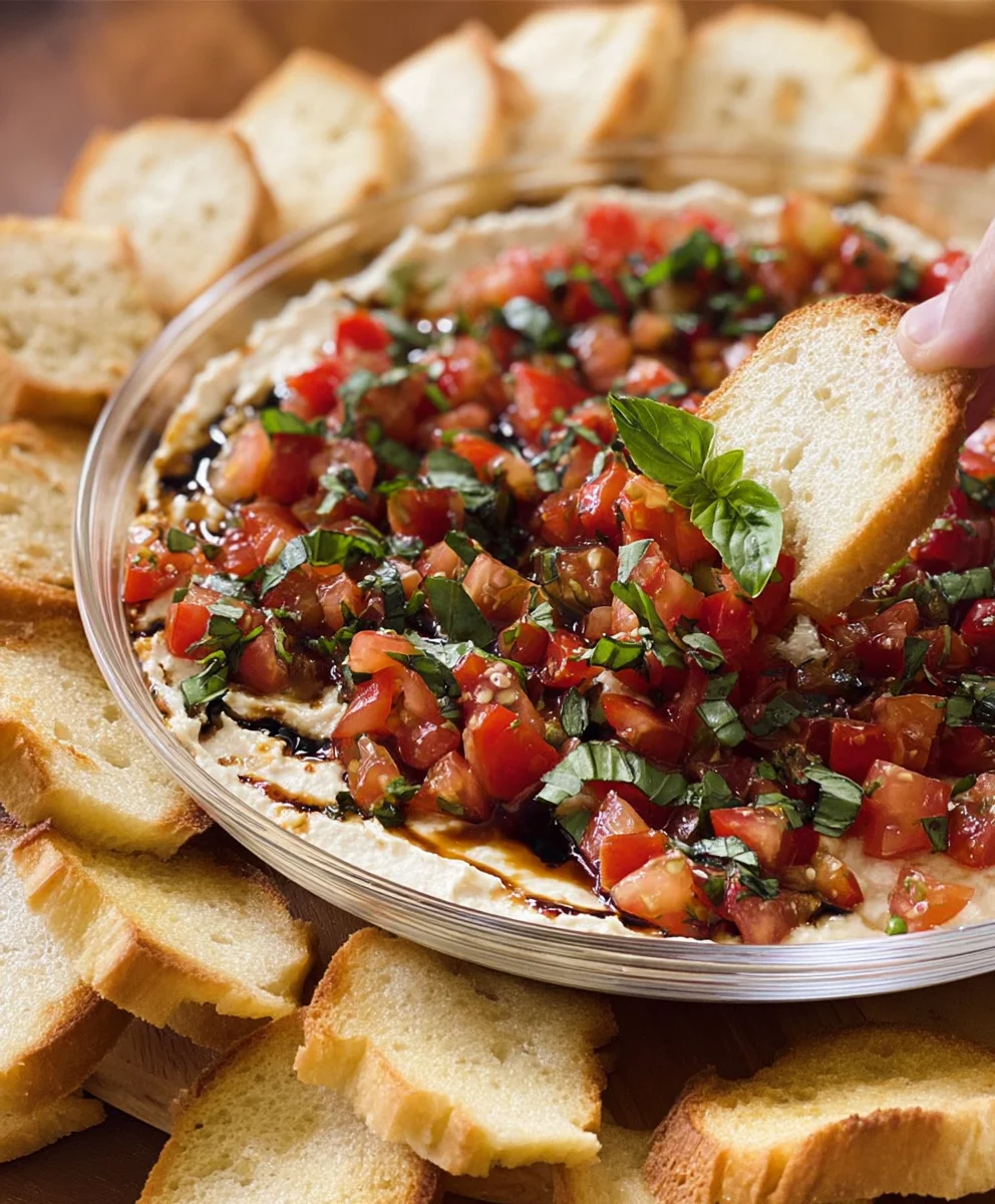 Easy Bruschetta Dip Recipe - Crowd-Pleaser