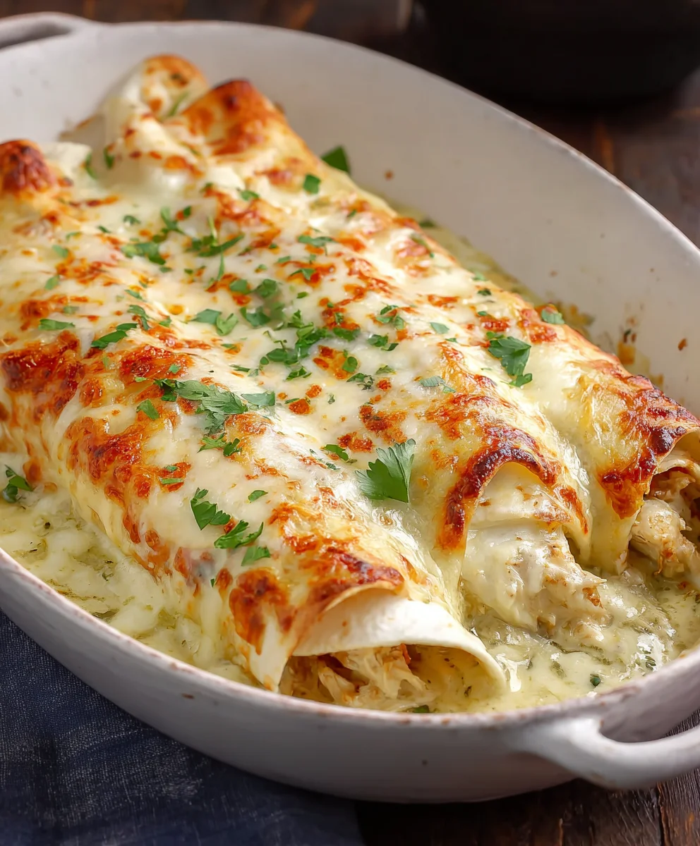 Easy White Chicken Enchiladas Recipe