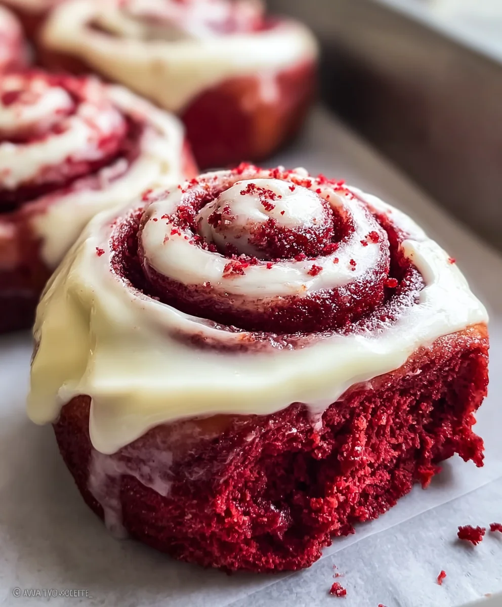 Red Velvet Cinnamon Rolls - Delicious Holiday Treat