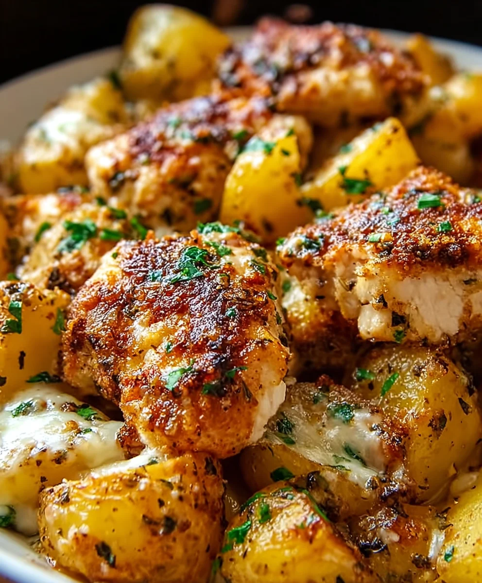 Garlic Parmesan Chicken Potatoes Easy One-Pan Dinner