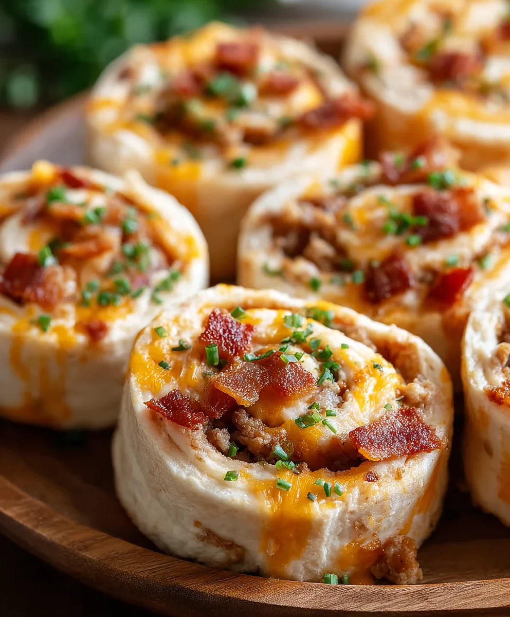 Cheddar Beef Bacon Ranch Pinwheels - Easy Appetizer