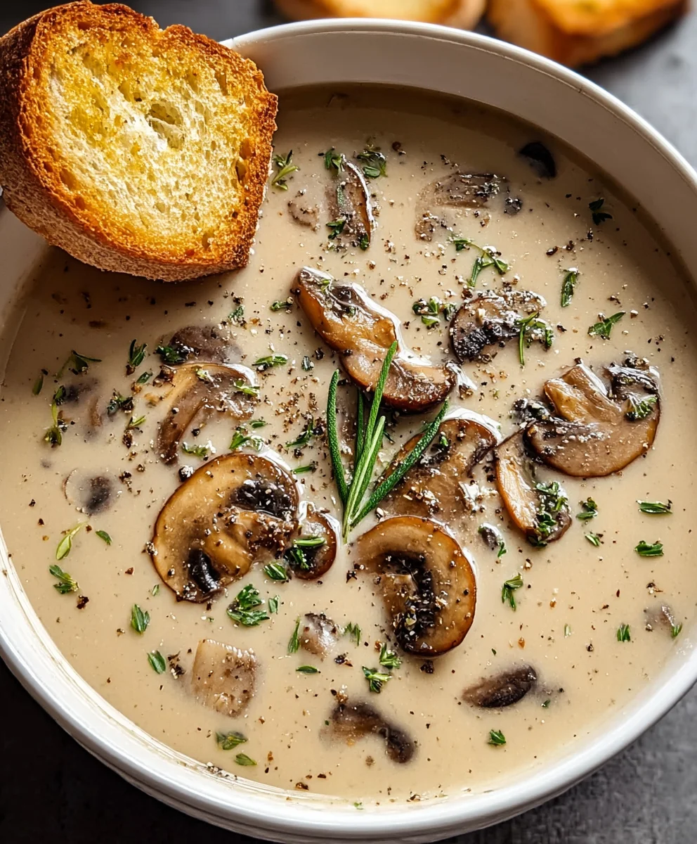 Easy Creamy Mushroom Soup Recipe - Rich & Delicious