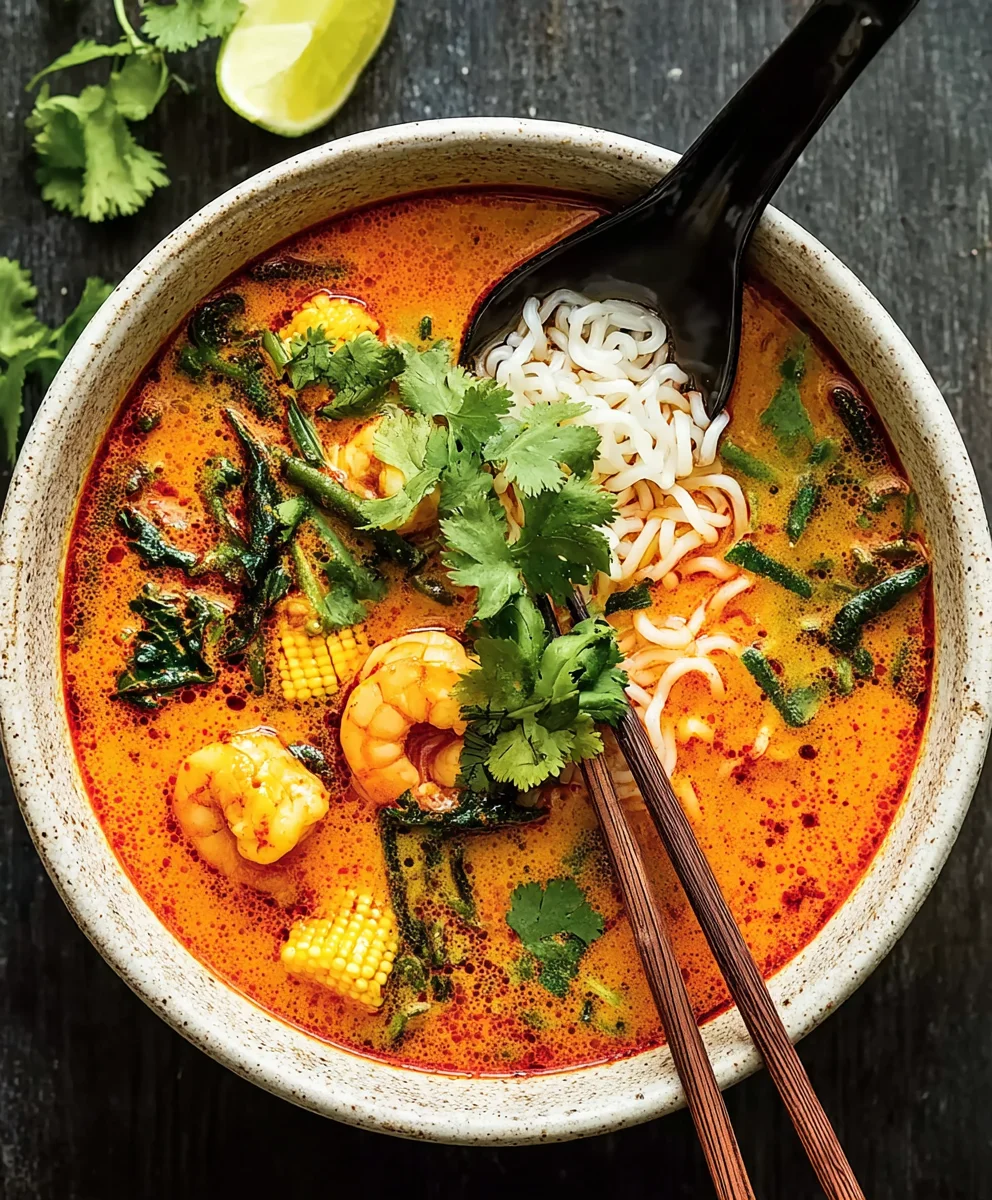Spicy Thai Red Curry Soup-Beef Flavor