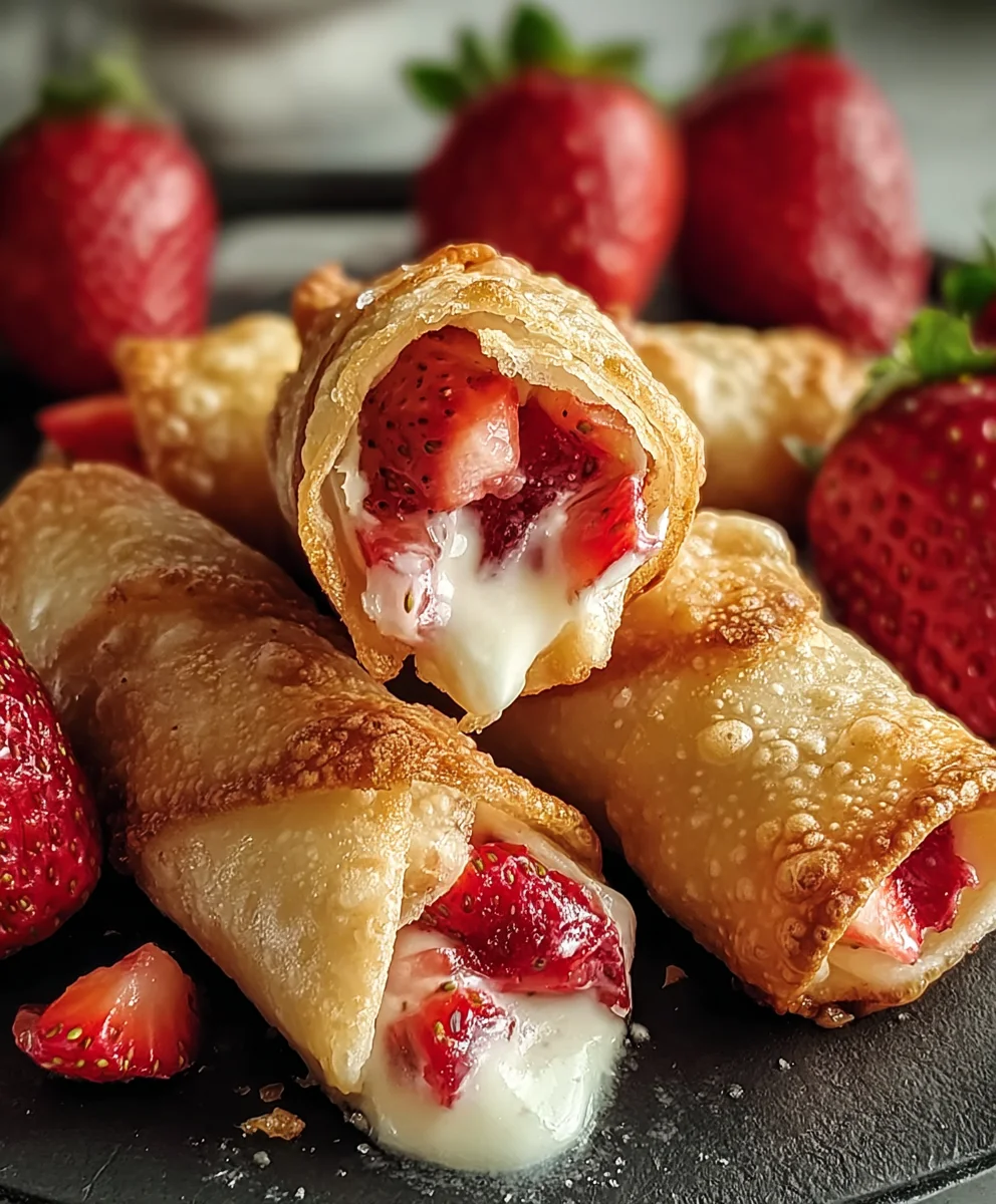 Strawberry Cheesecake Eggroll Bites-Easy Dessert Bites