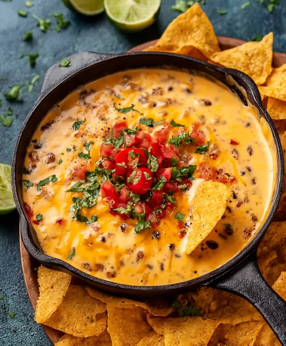 Easy Cowboy Queso Dip Recipe-Hearty Beef Flavor