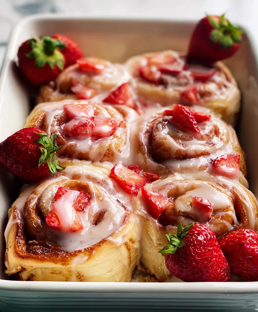 Homemade Strawberry Cinnamon Rolls - Deliciously Easy Recipe