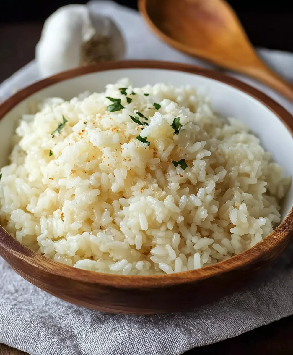 Garlic Parmesan Rice Recipe-Easy Side Dish