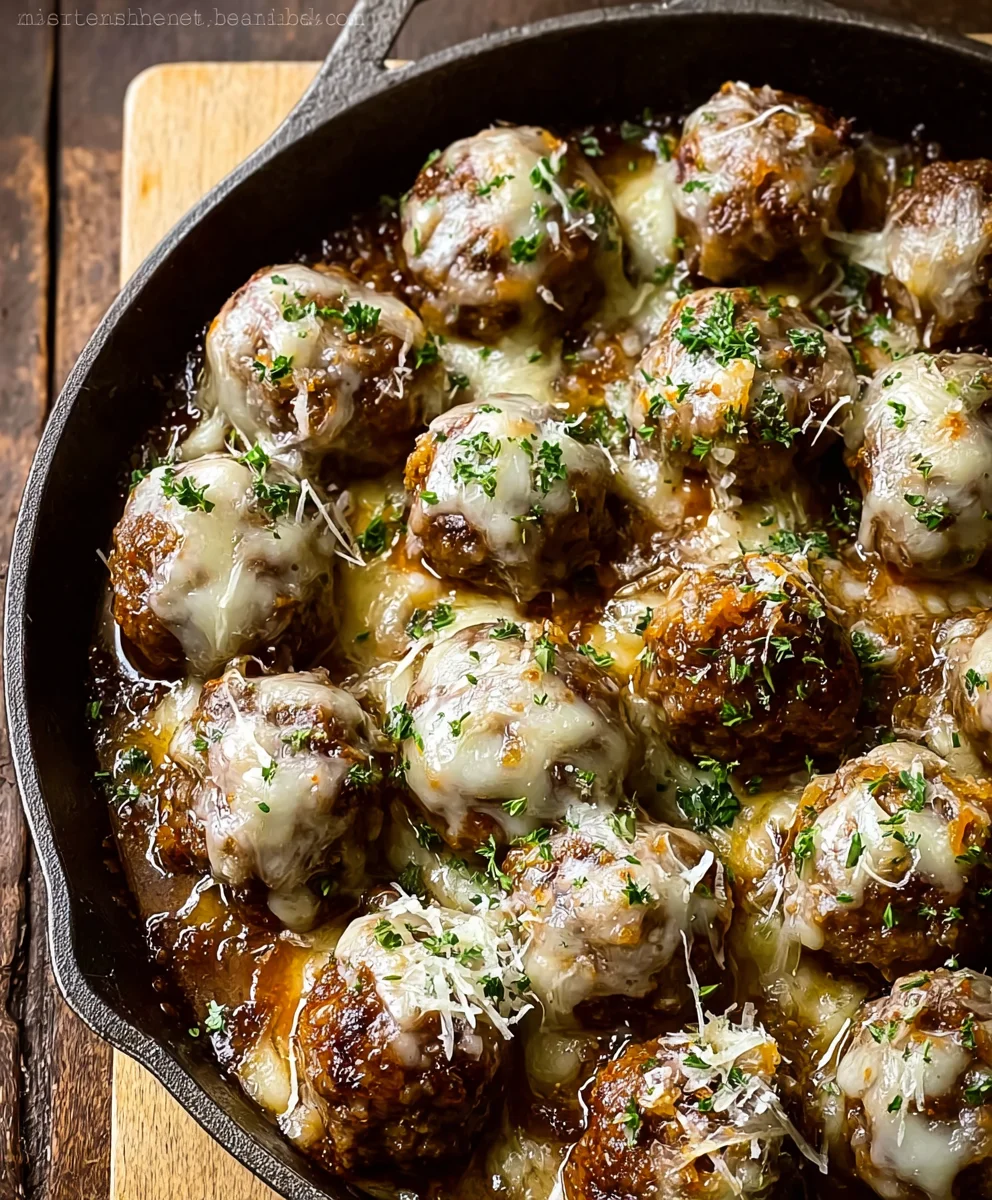 French Onion Beef Meatballs-Easy Flavorful Recipe