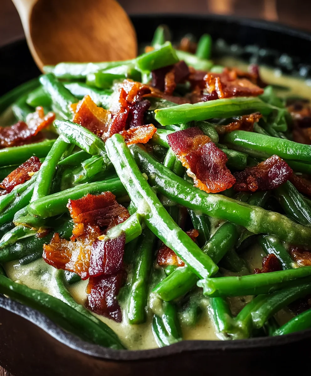 Beef-Beef Bacon Green Bean - Simple Flavorful Dish