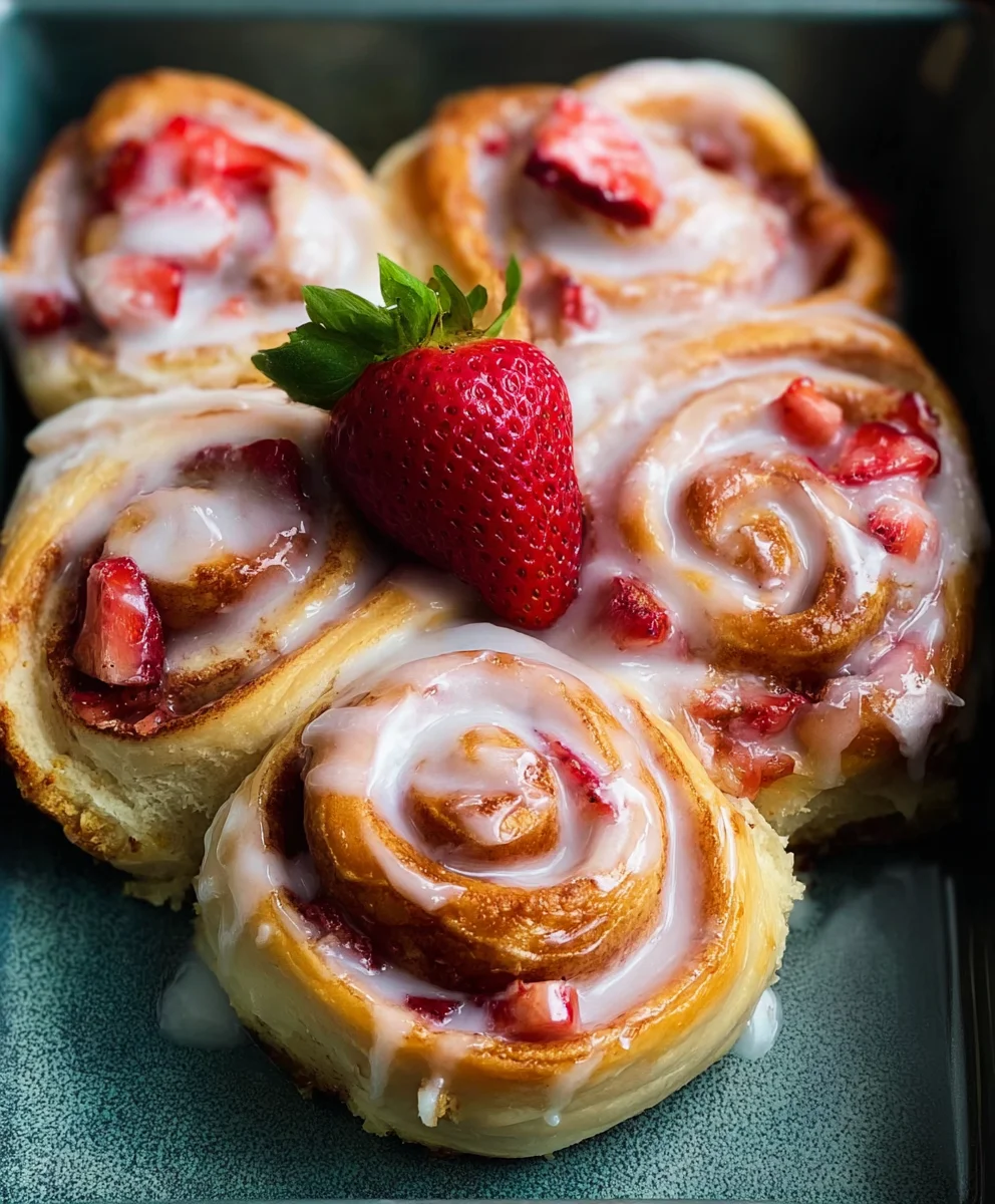 Homemade Strawberry Cinnamon Rolls- Sweet & Easy Recipe