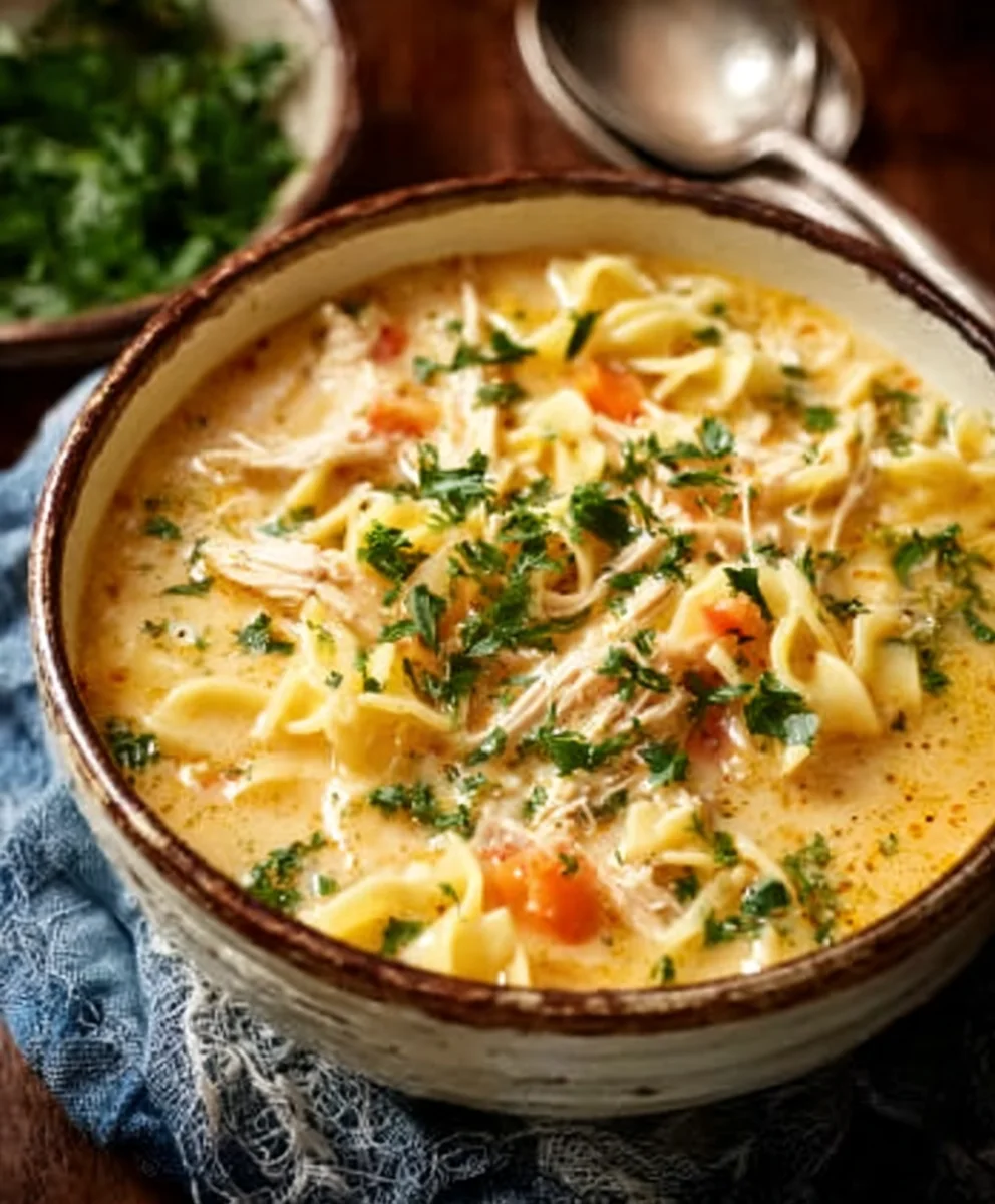 Easy Crack Chicken Noodle Soup-Comforting Family Meal