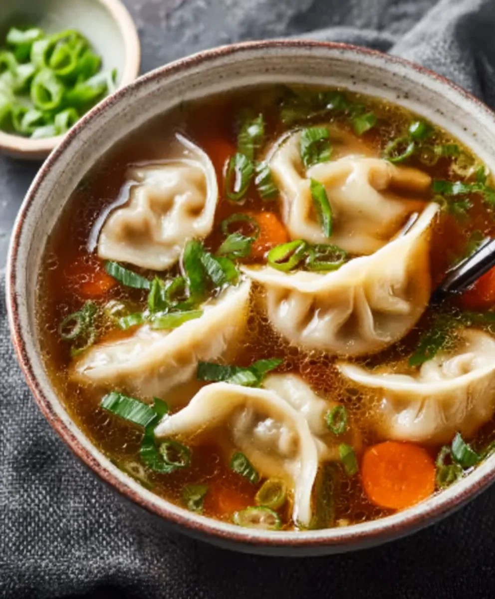 Potsticker Beef Soup-Comforting & Flavorful Delight