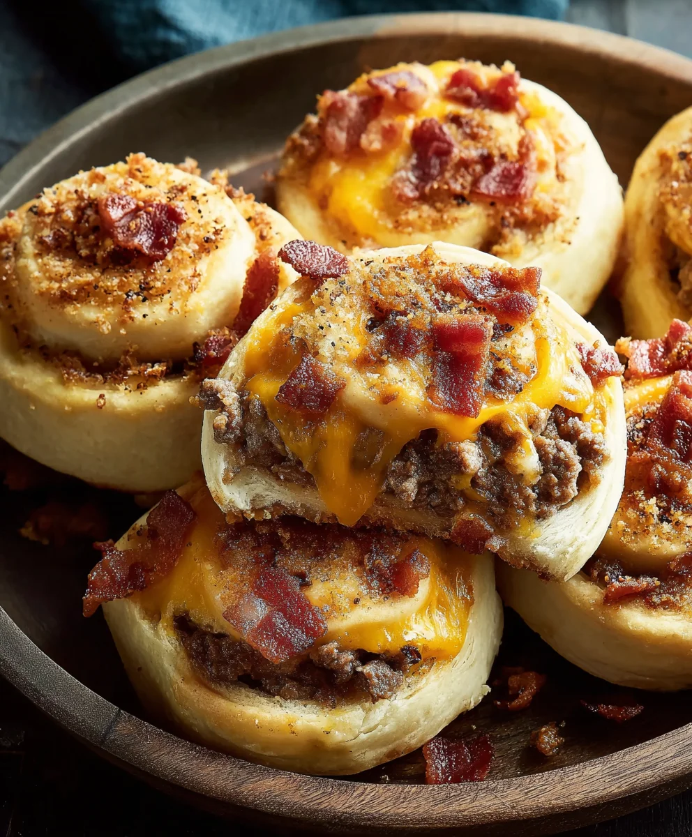 Beef Bacon Cheeseburger Rolls - Easy & Delicious Recipe
