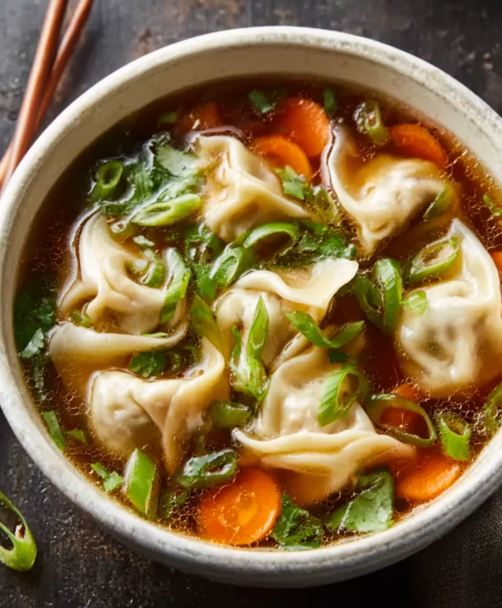 Potsticker Beef Soup-Comforting & Flavorful Delight