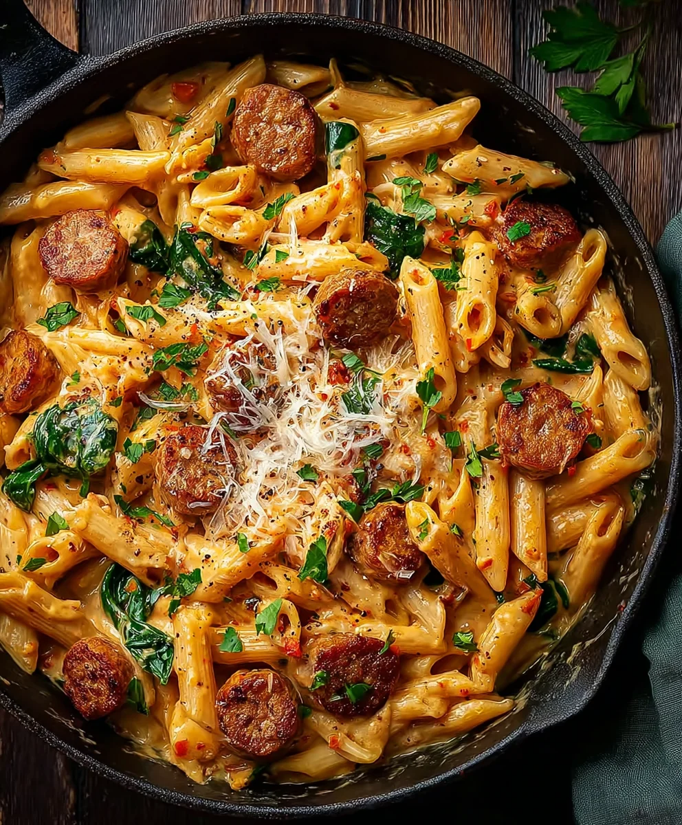 30-Minute Creamy Cajun Beef Sausage Pasta