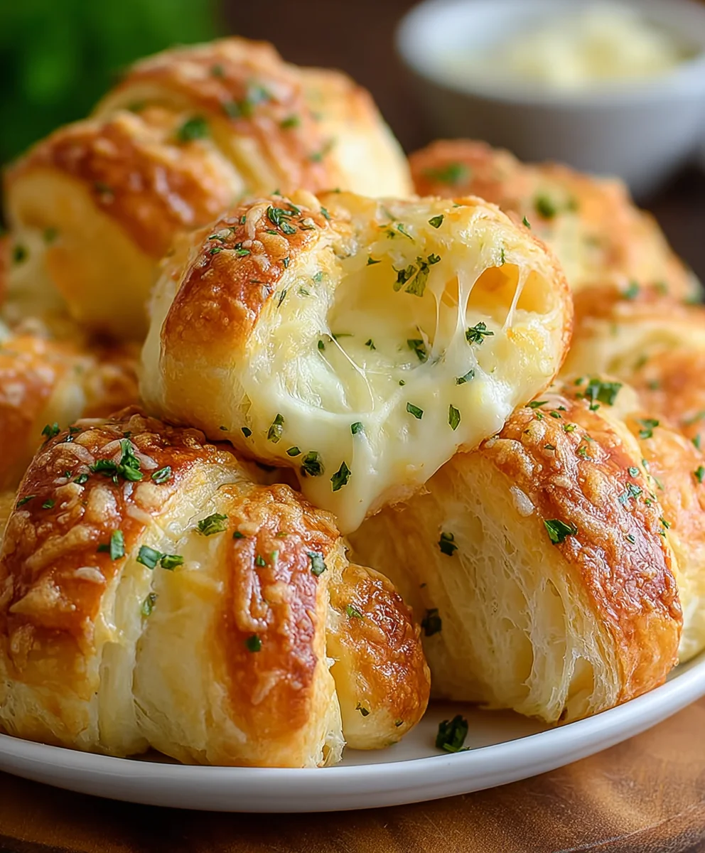 Easy Cheesy Garlic Crescent Rolls-Quick Dinner Side