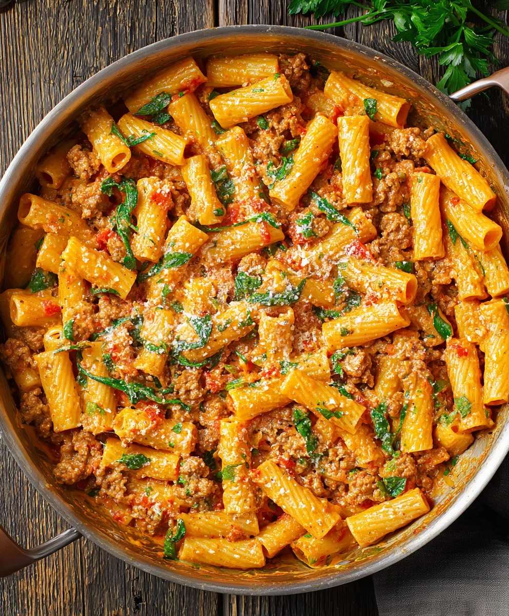 Easy Creamy Beef Rigatoni - Minute Meal