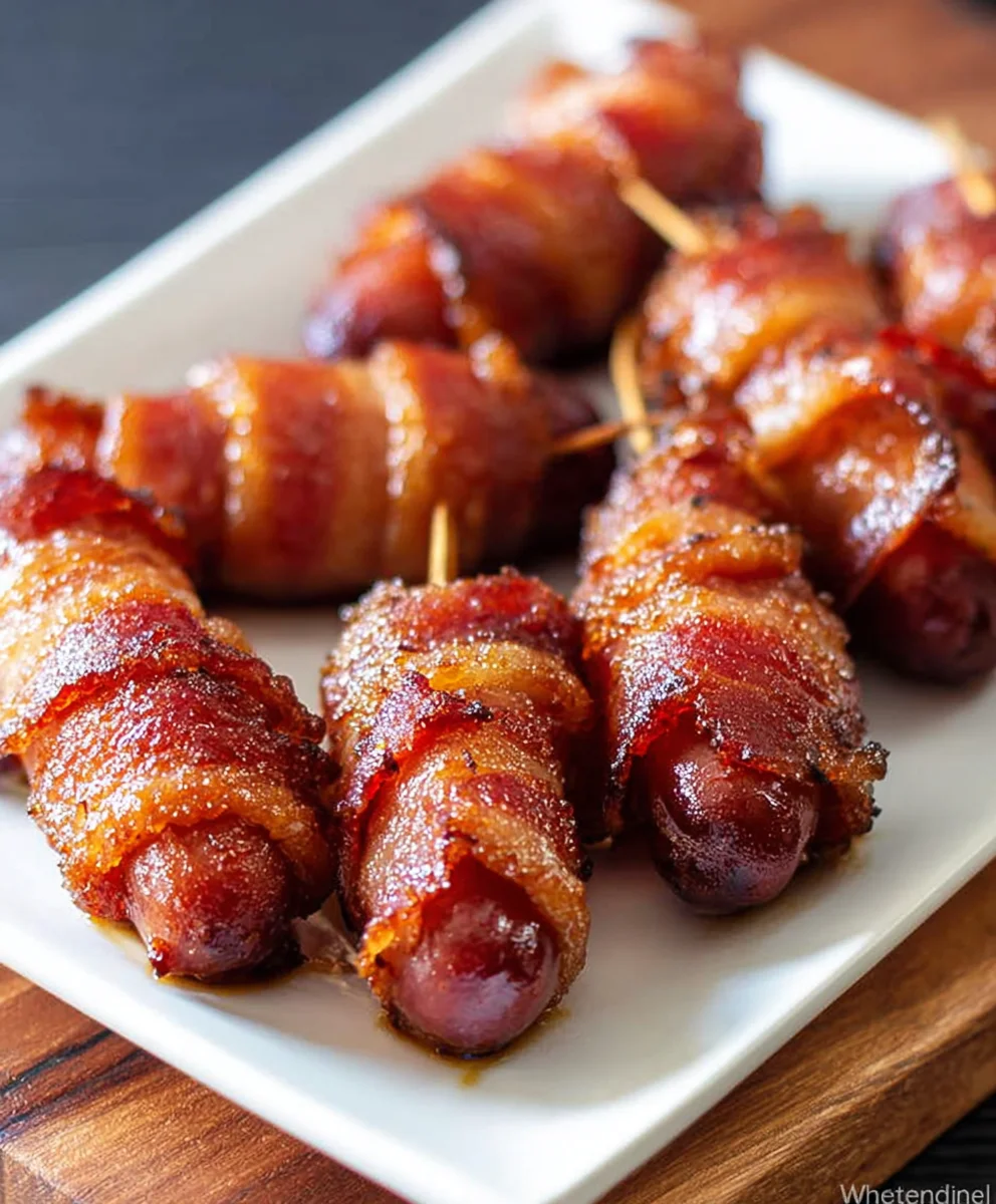 Beef Bacon Brown Sugar Smokies - Easy Appetizer