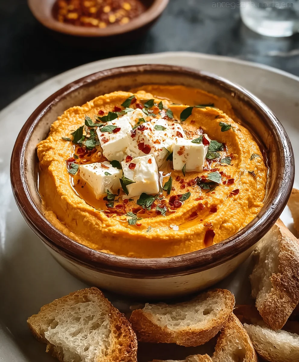 Savory Pumpkin Feta Dip - Easy Appetizer Recipe