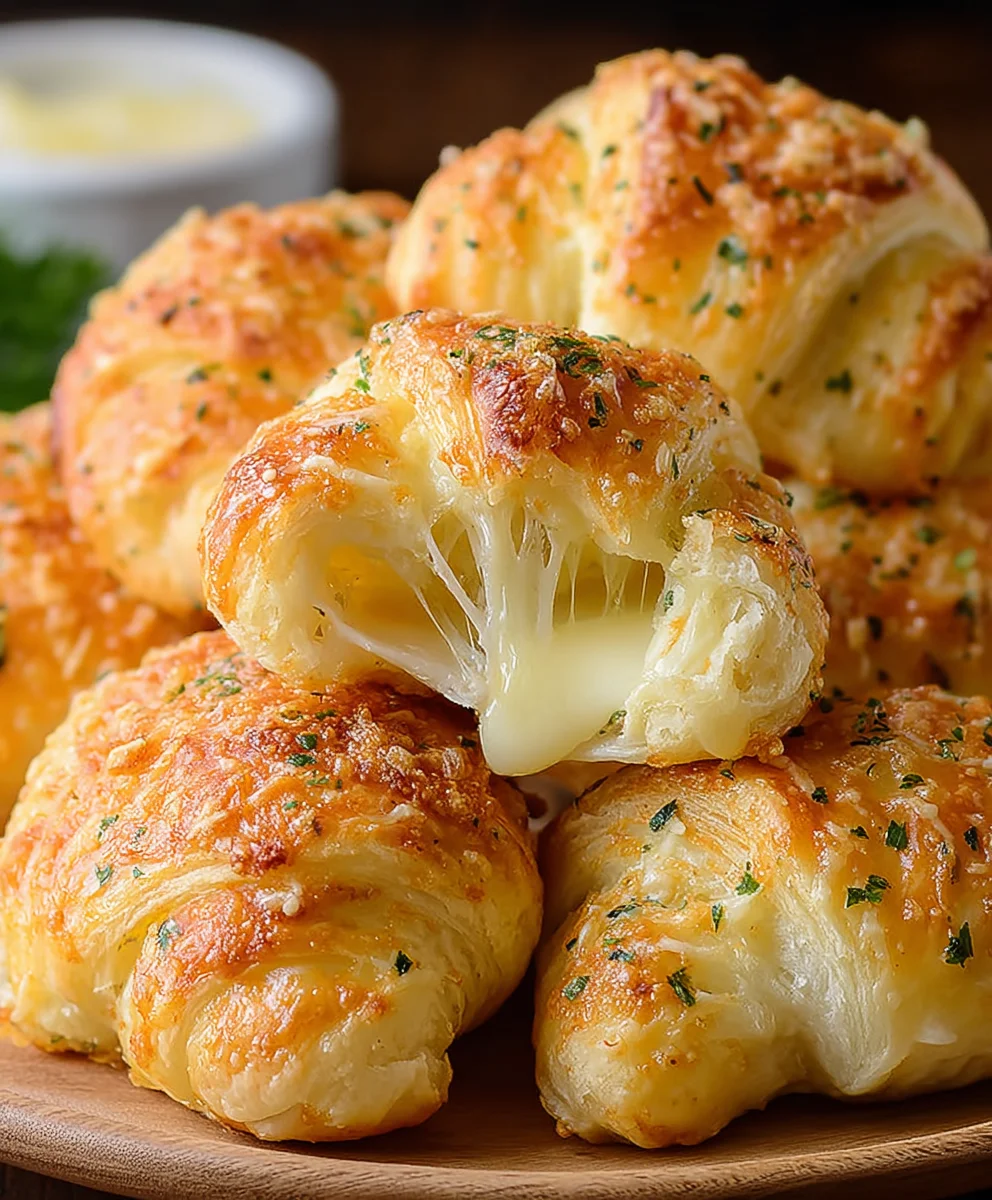 Easy Cheesy Garlic Crescent Rolls-Quick Dinner Side