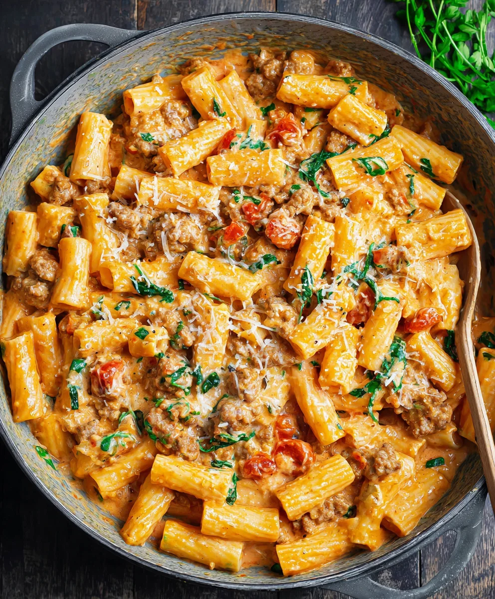 Easy Creamy Beef Rigatoni - Minute Meal