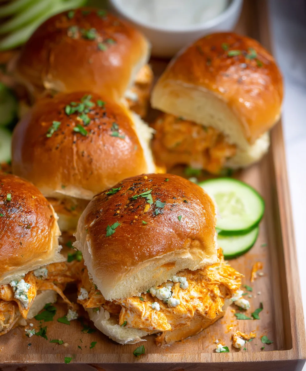Spicy Buffalo Chicken Sliders - Easy Party Appetizer