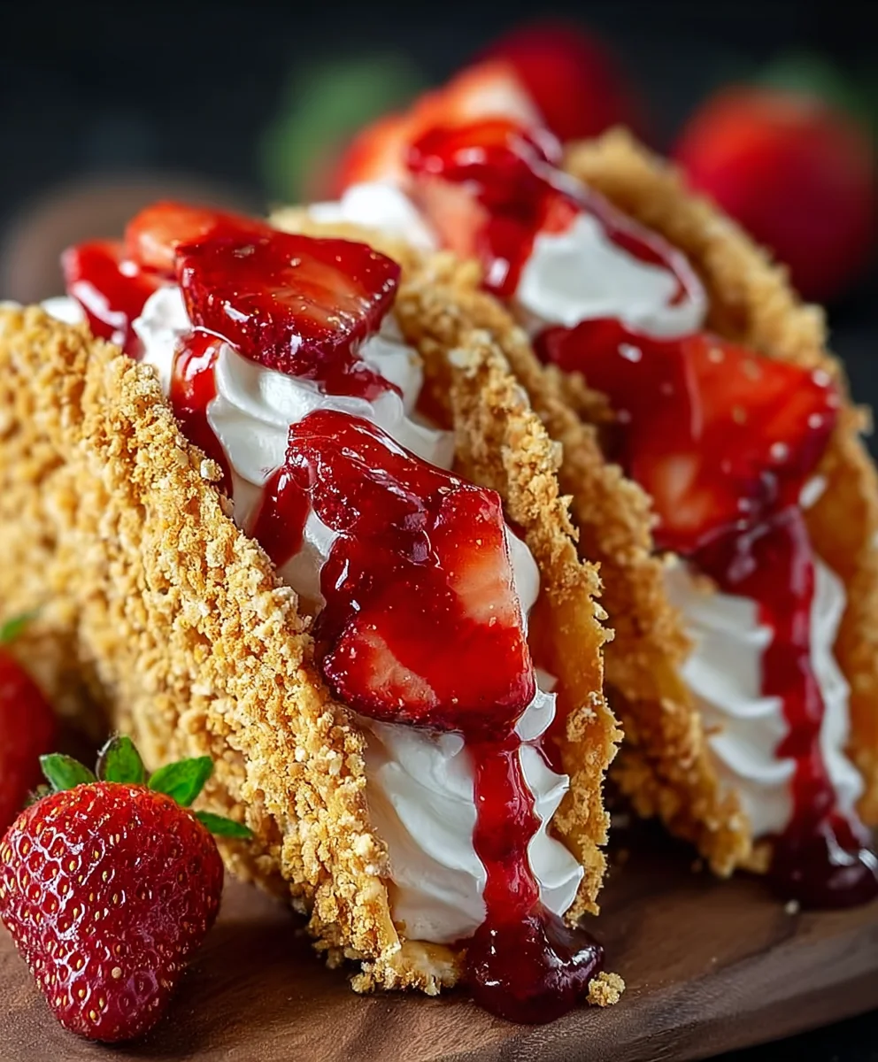 Strawberry Crunch Cheesecake Tacos-Sweet Treat