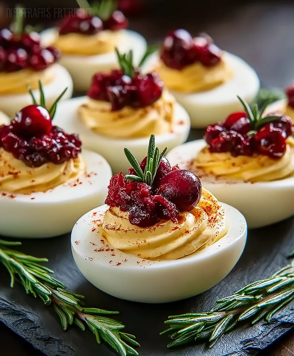 Cranberry Deviled Eggs A Festive Twist