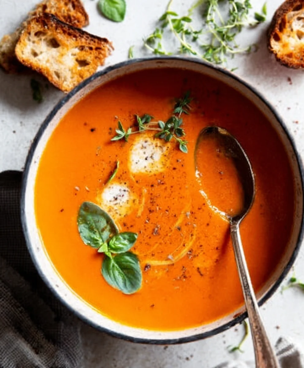 Creamy Tomato Soup - Cozy Winter Comfort