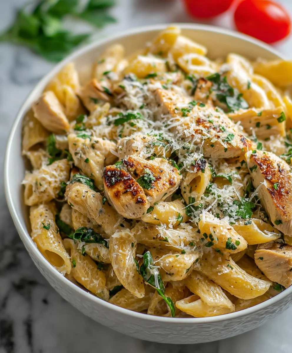 Garlic Parmesan Chicken Pasta - Easy & Delicious Recipe