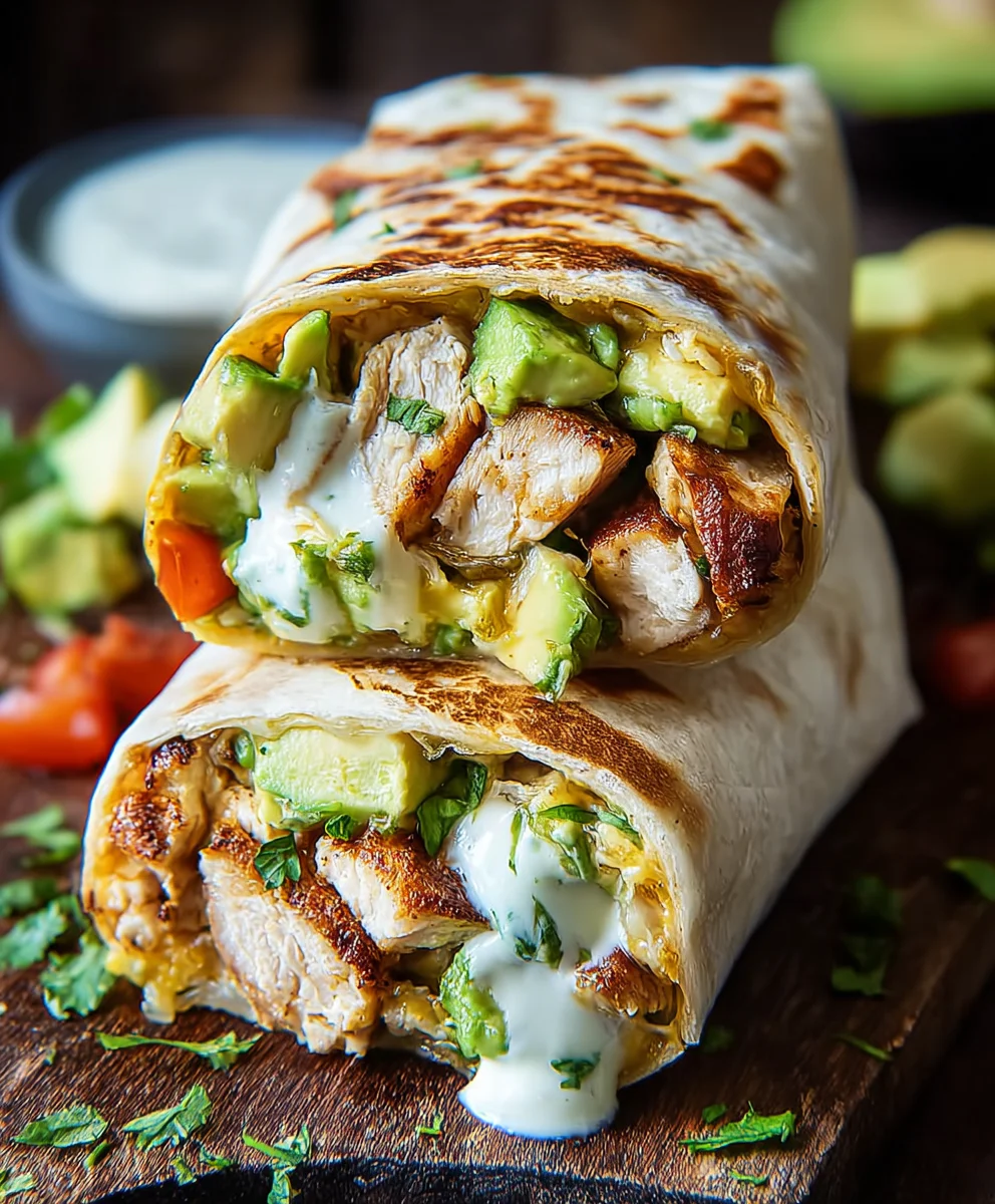 Quick Chicken Avocado Burritos-Easy Meal