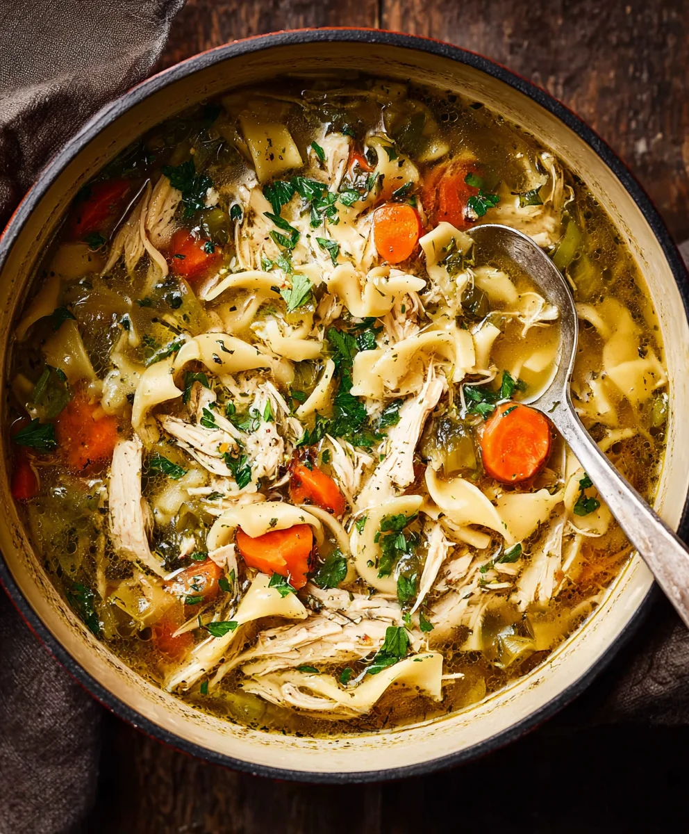 Hearty Chicken Noodle Soup Recipe-Comfort Food Classic