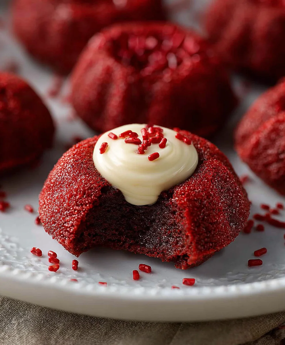 Hershey's Red Velvet Blossoms-Easy Festive Cookies
