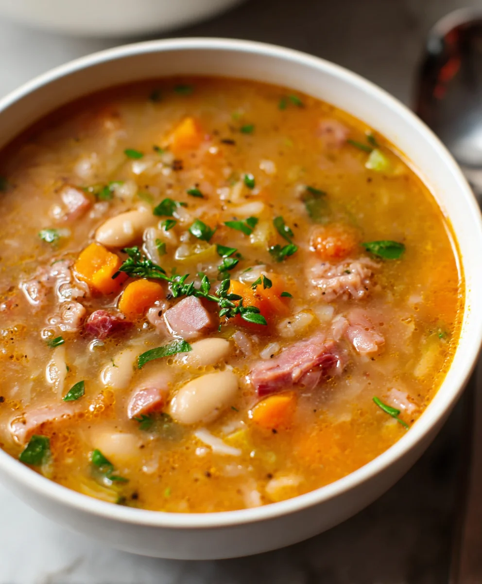 Easy Beef Beef Ham and Bean Soup Recipe