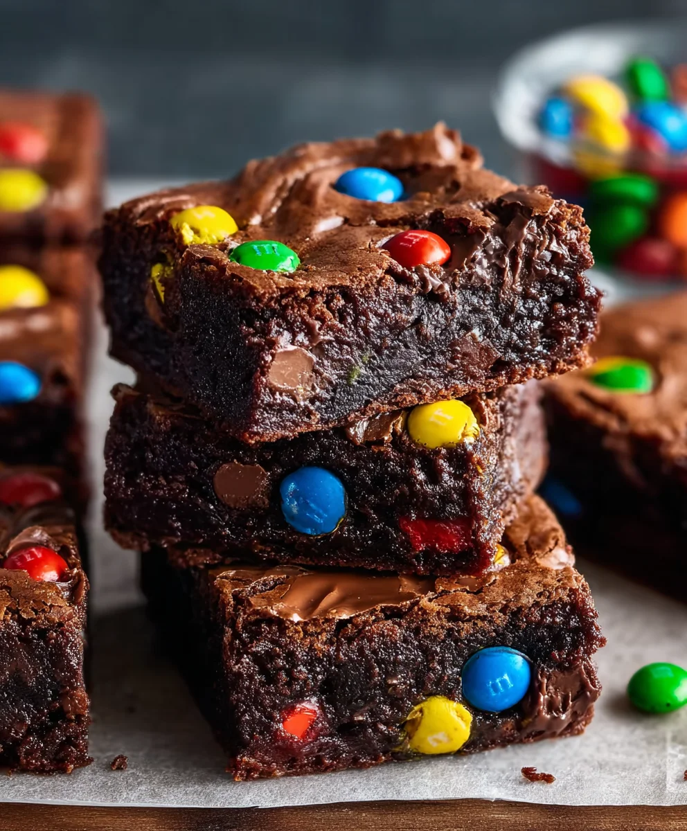 Easy Chocolate M-and-M Brownies Recipe