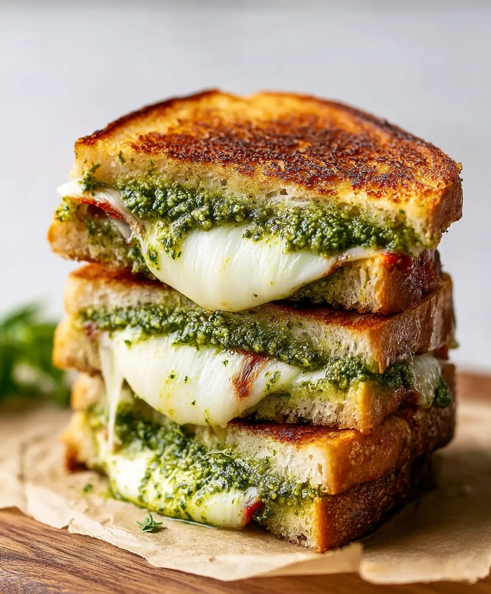 Pesto Grilled Cheese-Easy Gourmet Sandwich Recipe
