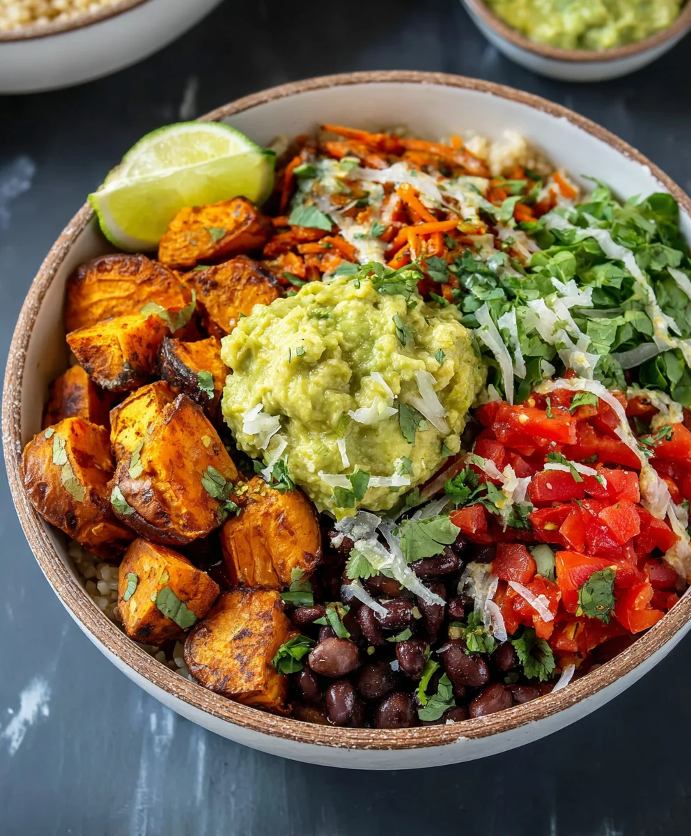 Vegan Burrito Bowls-Black Beans & Sweet Potato