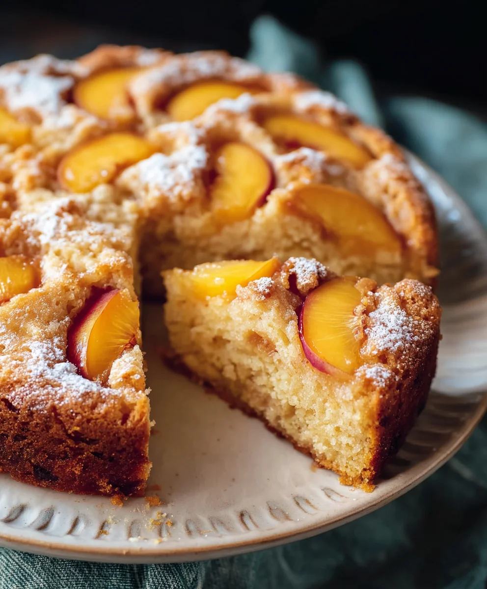 Vegan Peach Coffee Cake - Delicious & Easy Recipe